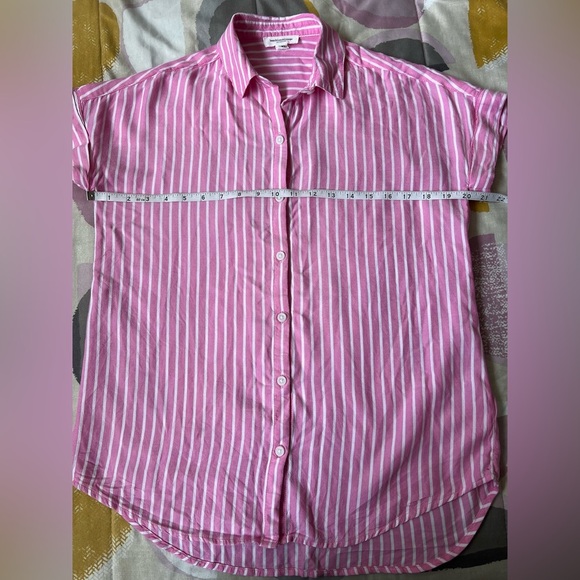 Beachlunchlounge Pink Striped Women's Top - Picture 10 of 14